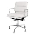 thumbnail image 1 of Pemberley Row Faux Leather White Office Chair Adjustable 23" x 24.5" x 42" Unassembled, 1 of 5