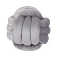 thumbnail image 2 of Almohada de nudo gris suave con forma de bola, almohada anudada para decoración del hogar, almohada redonda estética hecha a mano con forma de bola de, 2 of 8