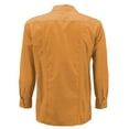 thumbnail image 2 of Men's Guayabera Long Sleeve Button Up Cuban Beach Casual Embroidered Dress Shirt (Orange, M), 2 of 3