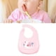 thumbnail image 3 of Silicone Baby Bib Waterproof Easily Clean Silicone Feeding Bib for Babies Girl and Boy Pink Swan, 3 of 4