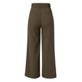 thumbnail image 5 of Women High Waist Palazzo Pants Fall 2025 Wide Leg Dressy Pants with Pockets Casual Business Work Office Trousers Slacks Z002-Brown XL, 5 of 6