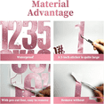 thumbnail image 5 of 5 Inch Vinyl Number Stickers,88 Pieces Self-Adhesive Large Numbers 0-9 and Punctuation Sticker for Mailbox,House Nummber,Inventory Classification and Marks,8 Sheets Glitter Pink, 5 of 7