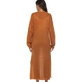 thumbnail image 2 of Women Light Cover Up Sweaters Calf Length Long Sleeve Side Slited Summer Cardigan S-2XL, 2 of 9