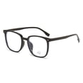 thumbnail image 1 of Gafas de sol con montura cuadrada retro con espejo plano y antiluz azul, modernas y con acabado para miopía, 1 of 6