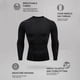 thumbnail image 3 of Ceisia Men's Compression Long Sleeve Crew Neck Athletic Base Layer Shirt Black XXXL Gifts, 3 of 5