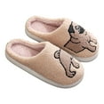 thumbnail image 2 of Slippers For Women Fuzzy House On Indoor Outdoor Bedroom Furry Lined Ladies Comfy Memory Foam Female Home Shoes Anti-Skid Rubber Hard Sole Brown 39, 2 of 6