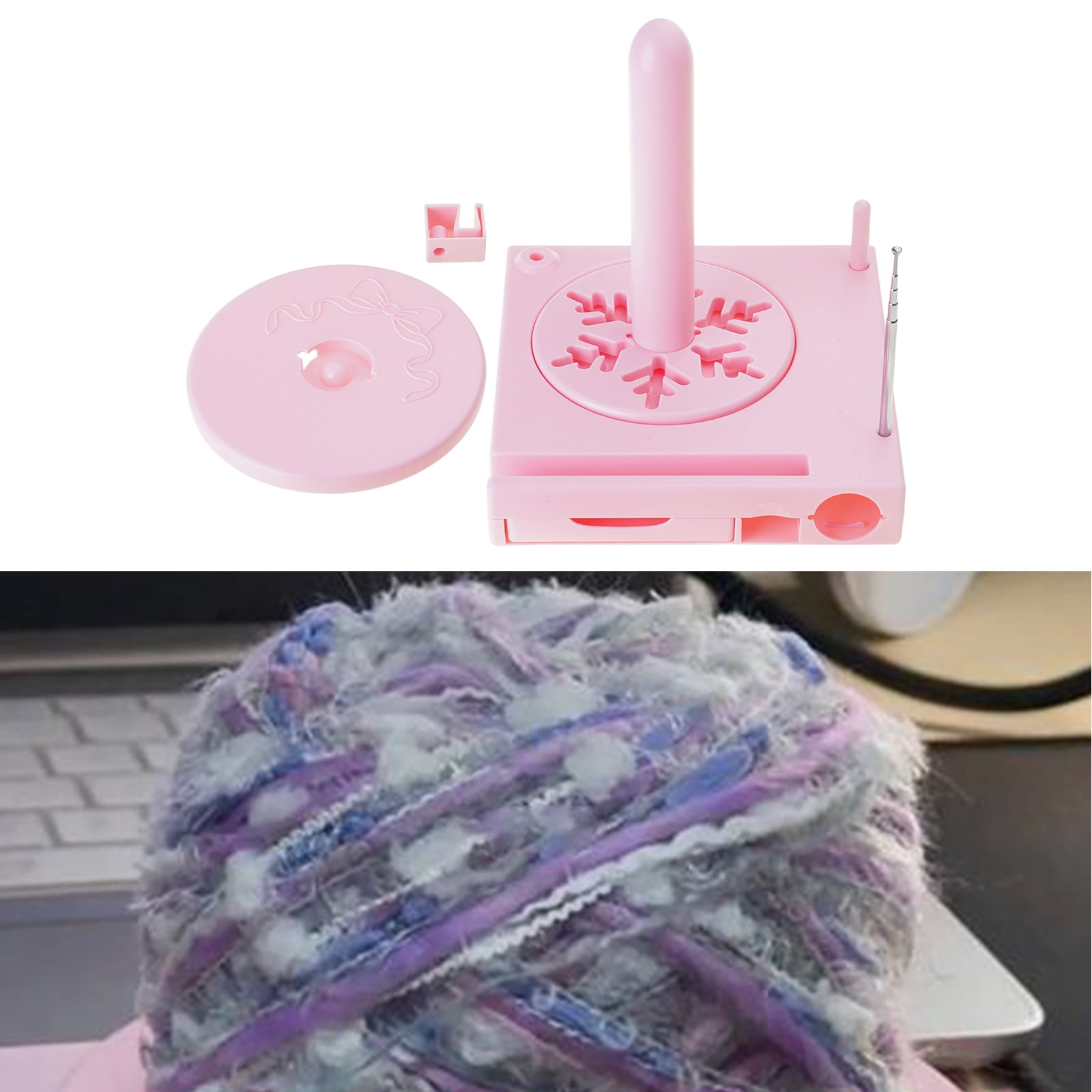 Yarn Spool Holder with Phone Stand and Sliding Drawer Multifunction Yarn Holder Yarn Dispenser Thread Bobbin Organiser
