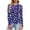 #A Dark Blue, variant on Women's Ribbed Shirts,Crewneck Long Sleeve Tops Slim Fitted Undershirts Casual Basic Layering Tees