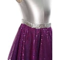 thumbnail image 5 of IEFIEL Girls Praise Lyrical Dance Dress Sleeveless Bronzing Bodice Liturgical Worship Dance Costume Purple 14, 5 of 7