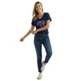 thumbnail image 5 of Hanes Women's V-Neck Graphic T-Shirt, Elephant Pattern Elephant/Navy Heather M, 5 of 5