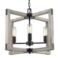 thumbnail image 3 of Golden Lighting Lowell 4-Light Chandelier in Black, 3 of 5