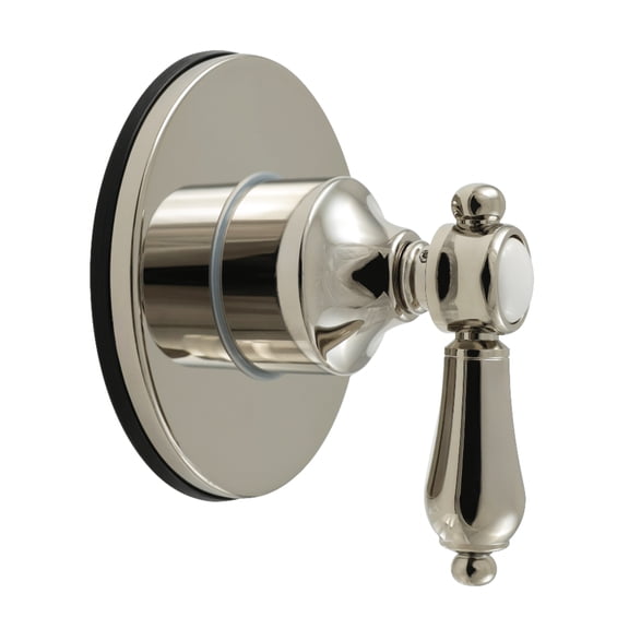 Kingston Brass KS4036BAL Heirloom Single-Handle Six-Way Diverter Valve with Round Trim Kit in Polished Nickel