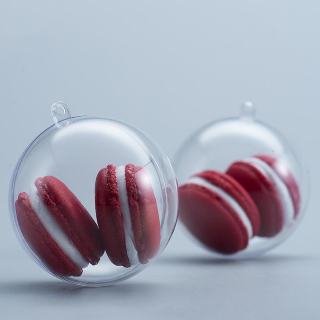10 Pack Plastic Bath Bomb Mold DIY Craft Clear Plastic Ball Ornaments Party 
