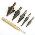 thumbnail image 4 of High Speed Steel Cone Step Drill Bit Set - 5pcs, 4 of 9