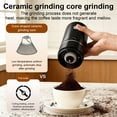 thumbnail image 2 of Portable Electric Burr Coffee Grinder, Mini Rechargeable Electric Coffee Bean Grinder with Cleaning Brush, Auto-Stop, Coffee Grinder for Espresso, French Press, Travel, Camping, Home & Office, Black, 2 of 7