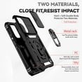 thumbnail image 3 of Case for Galaxy A54 5G Case, Samsung A54 5G SM-A546U Case with Tempered Glass Screen Protector and Slide Camera Cover, 360° Rotate Ring Stand Magnetic Cover for Samsung Galaxy A54 5G Black, 3 of 5