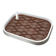 thumbnail image 5 of Pet Dog Toilet Puppy Potty Tray Potty Tray Potty Pan Detachable Pet Litter Pan Training Pad Holder Potty Trainer Corner White Coffee, 5 of 8