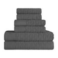 thumbnail image 2 of Superior Turkish Cotton Highly-absorbent 6-Piece Towel Set for Bathroom, Spa, and Gym, Grey, 2 of 7