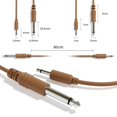 thumbnail image 2 of Excelvalley - Cables De Conexión Mono - Ts 3,5 Mm 1/8"" A 6,35 Mm 1/4"" [Paquete De 12 | 15 Cm - 5,91""], 2 of 5