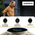 thumbnail image 5 of Garmin Venu 3S Soft Gold Stainless Steel Bezel Smartwatch with 41mm Ivory Case and Silicone Band Bundle with Charger Stand for Garmin Smartwatches and Focus Charger Port Protectors (9-Pack) (3 Items), 5 of 7