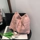 thumbnail image 4 of Bolso bandolera de cuero PU Bolso de compras retro impermeable para viajes (rosa) Likrtyny Para Estrenar, 4 of 9