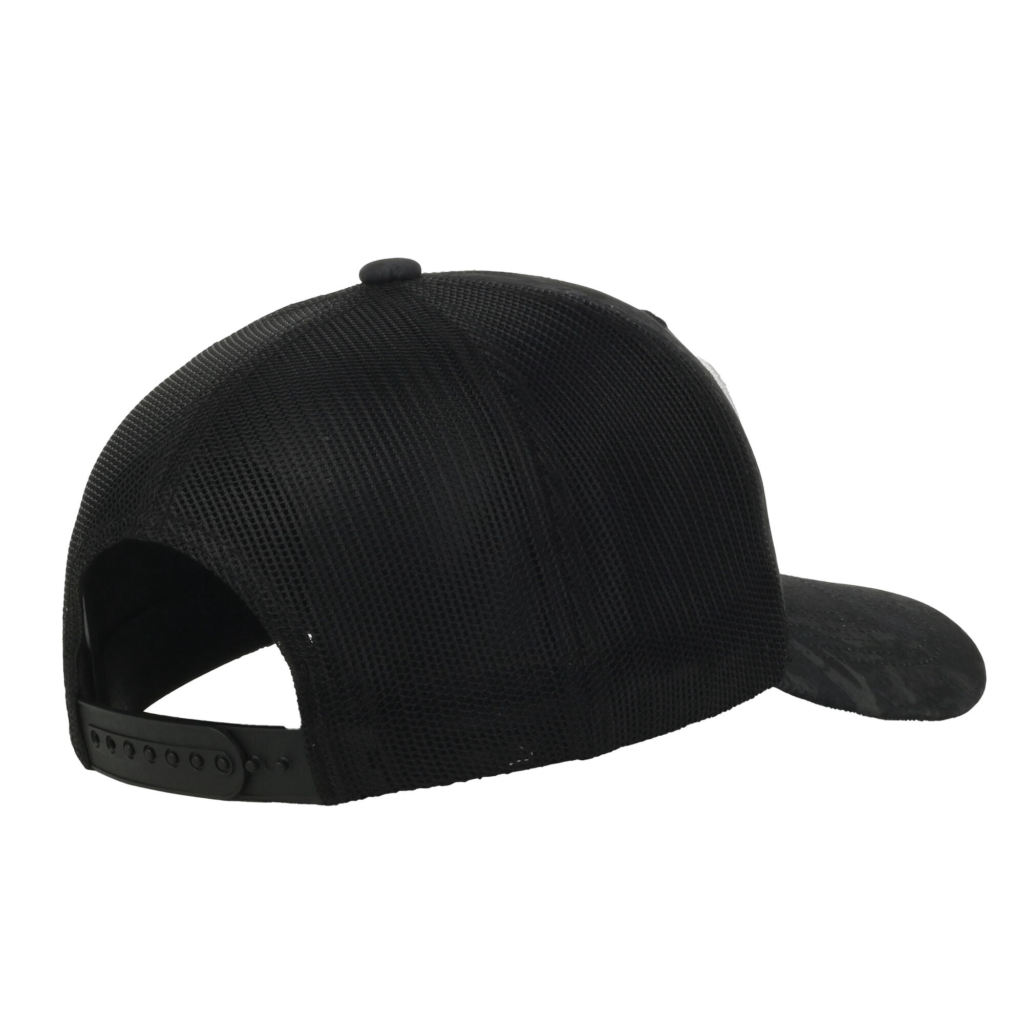 Realtree® Fishing WAV3 Black Cap – 5-Panel, Bonefish Patch, Flat Visor, Snapback, One Size