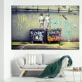 thumbnail image 4 of Banksy Boy Wall Decor, Banksy Wall Decor, Chill The Out Canvas Art, Banksy Life is Short Canvas, Banksy Art, Graffiti Canvas Art, Canvas Wall Decor - Black Framed, 4 of 6