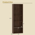 thumbnail image 3 of Costway 5-Shelf Storage Bookcase Stand Modern Multi-Functional Display Cabinet Walnut, 3 of 10