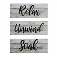 thumbnail image 2 of 3 Pieces Farmhouse Bathroom Wall Decors Relax Soak Unwind Signs Rustic Bathroom Wooden Signs Funny Rustic Bathroom Wall Art Vint, 2 of 2