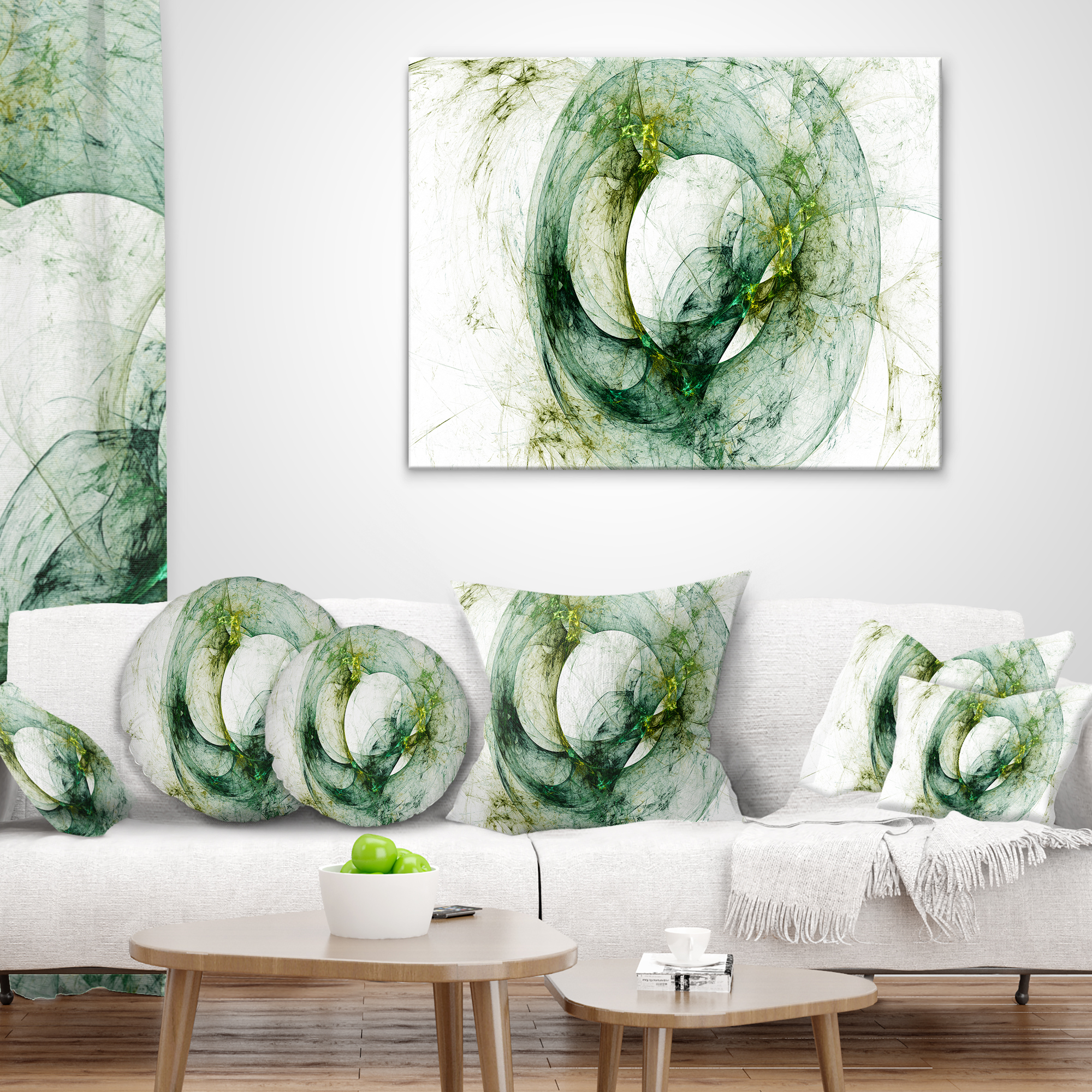 Designart Far Spherical Galaxy Brown - Abstract Throw Pillow - 16x16