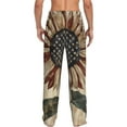 thumbnail image 3 of Picia USA Sunflower Flag Mens Soft Woven Cotton Elastic Waistband Sleep Pajama Pant Lounge Sleep Pant With Pockets And Drawstring-XX-Large, 3 of 9
