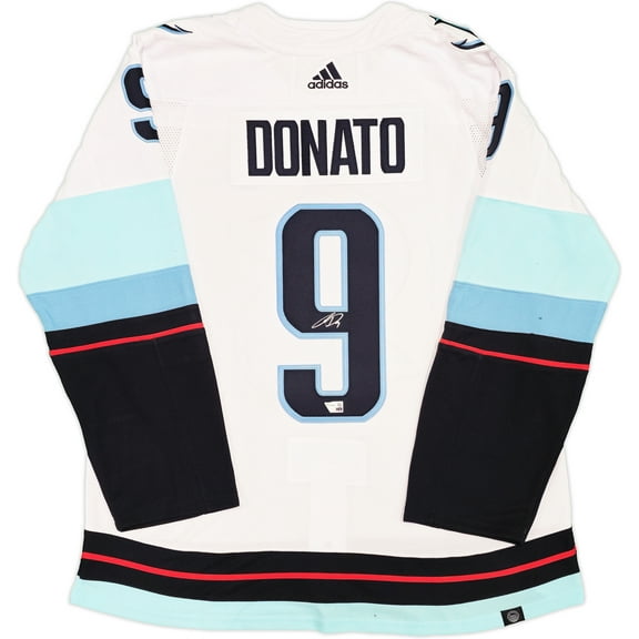 Seattle Kraken Ryan Donato Autographed White Adidas Authentic Jersey Size 54 With Inaugural Season Patch Fanatics Holo 235572