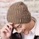 thumbnail image 4 of Gorro de punto de terciopelo Gorro de punto Jacquard Gorro de otoño e invierno para ancianos Gorro de lana de punto para hombres de mediana edad, 4 of 6