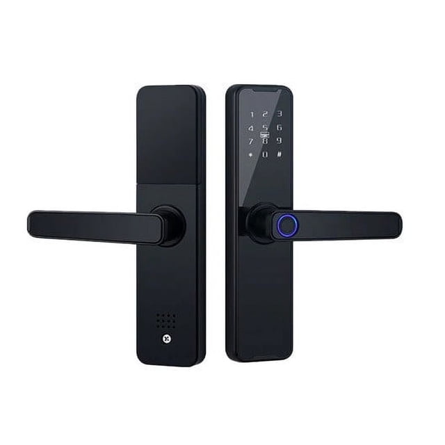 Cerradura para Puerta Digital con Biometría K7 Pro+ Redonda Negra