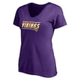 thumbnail image 2 of Women's Purple Minnesota Vikings Mascot In Bounds V-Neck T-Shirt, 2 of 3