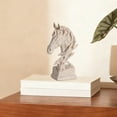 thumbnail image 4 of Mecorevxz 5" Animal Horses Head Bust Table Sculpture Retro Resin Home Decor Statue for Bedroom,Living Room,Dining Desk,Office,Study and Coffee Tables(White), 4 of 6