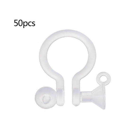 XISAOK 50Pieces/Set Comfortable Pierced Look Invisible Clip On Earring Converters