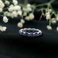 thumbnail image 3 of Rosec Jewels Contemporary Full Eternity Ring with Blue Sapphire for Women (AAA Quality, September Birthstone), 925 Sterling Silver, US 6.00, 3 of 7