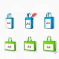 thumbnail image 3 of Bolsa no tejida en blanco, gruesa, para llevar, para zapatos, para hacer compras, para embalaje de bolsos, 3 of 4