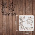 thumbnail image 2 of Birds Tree Stencils Template 11.8x11.8inch Plastic Birds Branche Drawing Painting Stencils Square Branches Reusable Stencils for Painting on Wood Floor Wall and Tile, 2 of 9