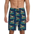 thumbnail image 3 of Lsque Skateboard Rides Cartoon Lobster Mens Sleep Pajama Shorts,Short Pajama Pants, Cotton Ultra-Soft Knit-Medium, 3 of 9
