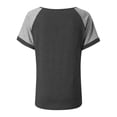 thumbnail image 5 of Camisas de Cuello de Tripulación de Manga Corta para las Mujeres Casual Cuello Redondo Top de Manga Corta Tejido Súper Suave para el Verano, 5 of 5