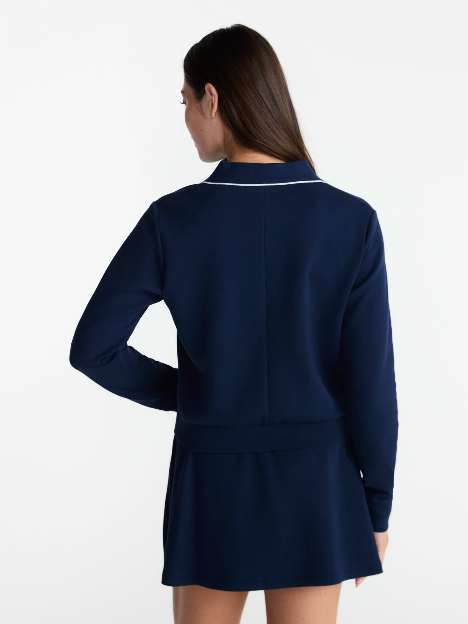 Avia Women's and Women's Plus Zip Front Pique Knit Jacket, Sizes XS-4X