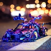 HI-REEKE Car Building Block Set Speed Champion Super Sports Car Building Bricks Kit for Adult Purple