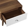 thumbnail image 4 of Modway Transmit Modern Particleboard Wood Nightstand in Walnut/White, 4 of 6