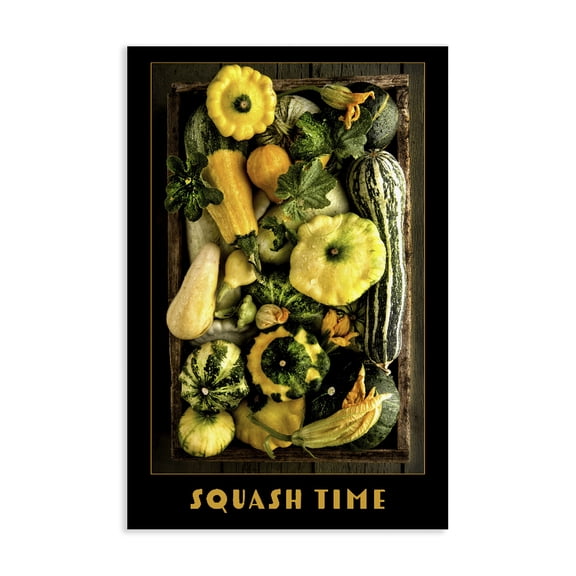 Stupell Industries Farmhouse Squash Time Vibrant Vegetables Canvas Art, 16 x 24, by Carl Kravats
