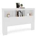 thumbnail image 4 of Polifurniture Madison Queen Size Wood Bookcase Headboard, White, 4 of 10