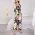 thumbnail image 3 of Goofa Easter Eggs Printed Women’s 2 Piece Pajama Set Super,Pajamas Women's Long Sleeve Sleepwear Soft Button Down Loungewear Pjs Lounge Set Nightwear-Medium, 3 of 9