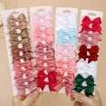 thumbnail image 5 of 10Pcs/Set Girls Solid Hairpins Hair Bows Clips Gift Nylon Safe Hair Clip Barrettes for Infants Toddlers Kids Hair Accessories, 5 of 10