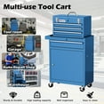 thumbnail image 6 of AIRAJ Blue 40" 3-Drawer Rolling Tool Chest | Single Door Metal Workshop Tool Cabinet on Wheels, 6 of 6